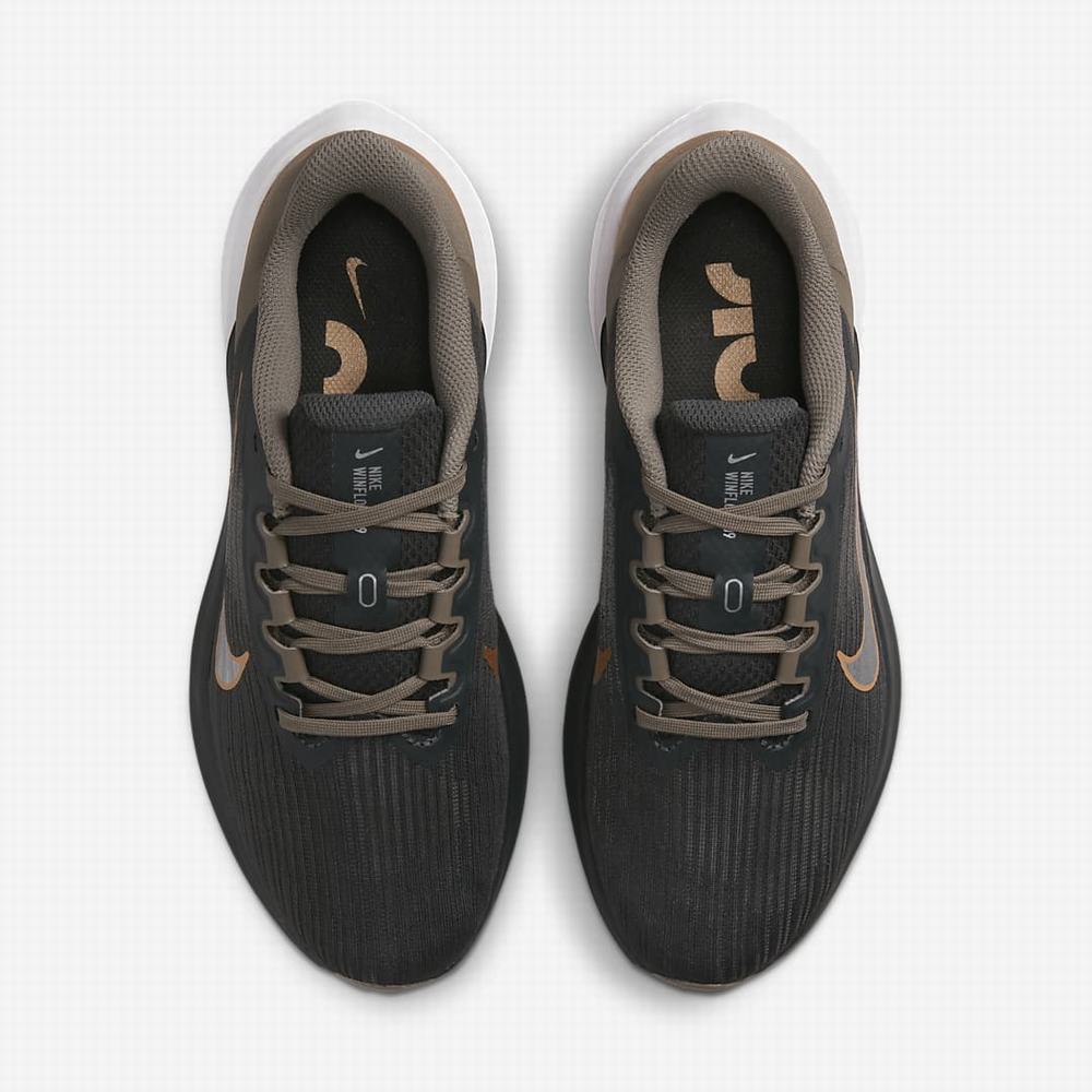Nike Air Winflo 9 Női Futócipő Sötétszürke Olivazöld Szürke Metal Réz Metal Titán | NI7642-V72