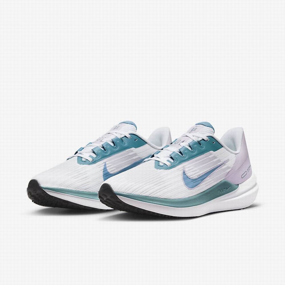 Nike Air Winflo 9 Premium Női Futócipő Fehér Fekete | NI3098-L47