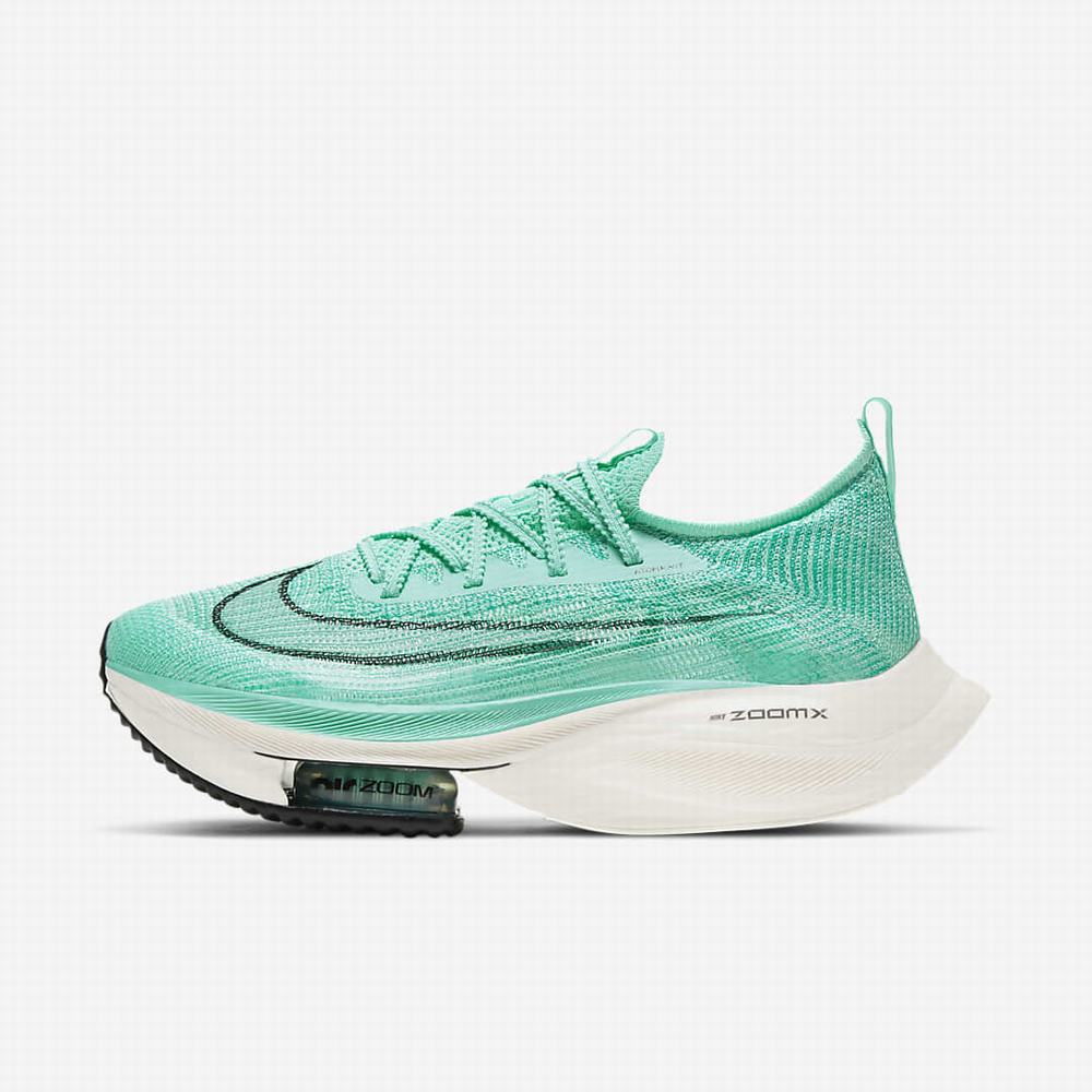 Nike Air Zoom Alphafly NEXT% Flyknit Női Futócipő Türkiz Fekete Világos Türkiz Fehér | NI2918-E31