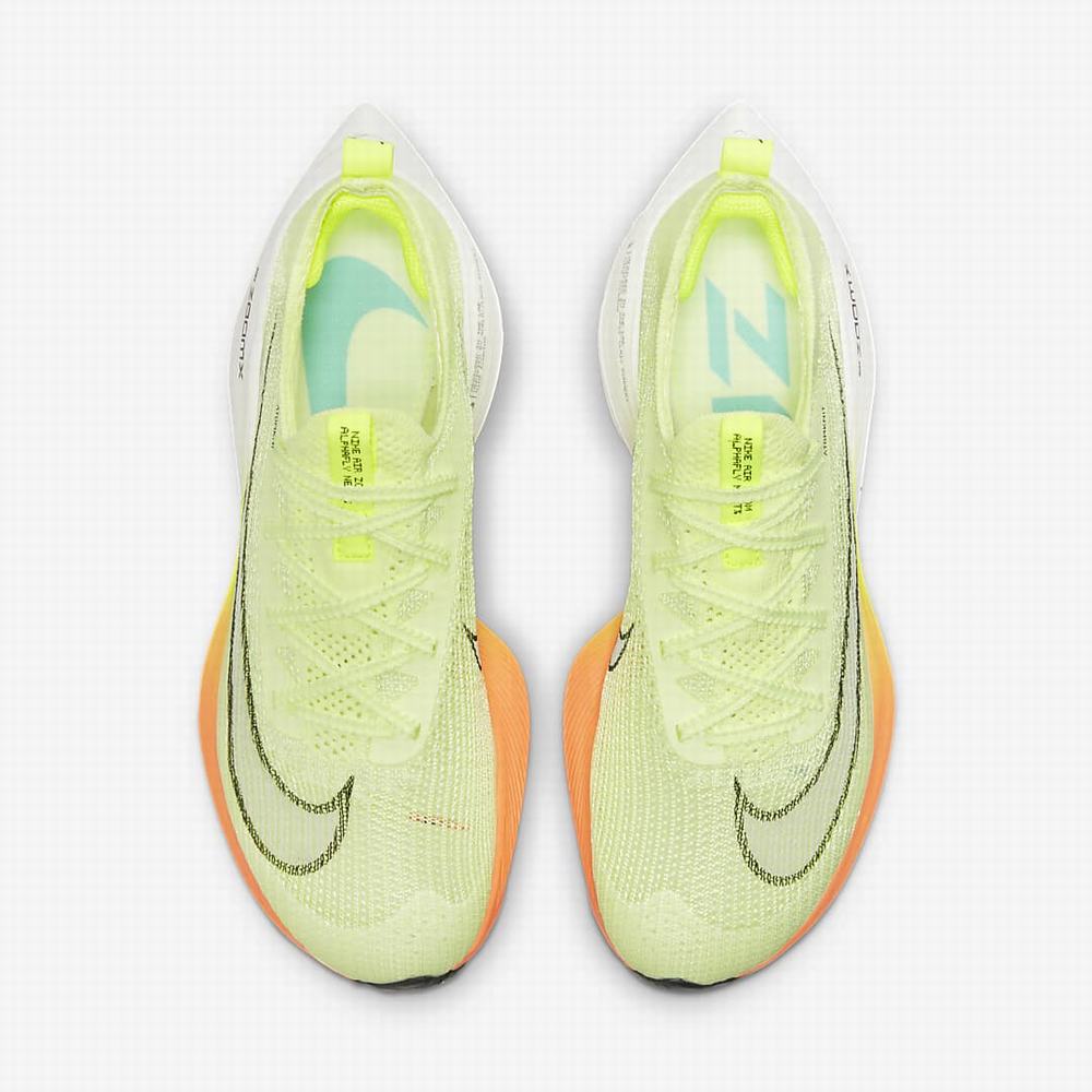 Nike Air Zoom Alphafly NEXT% Flyknit Női Futócipő Zöld Narancssárga Türkiz Fekete | NI5061-Q42
