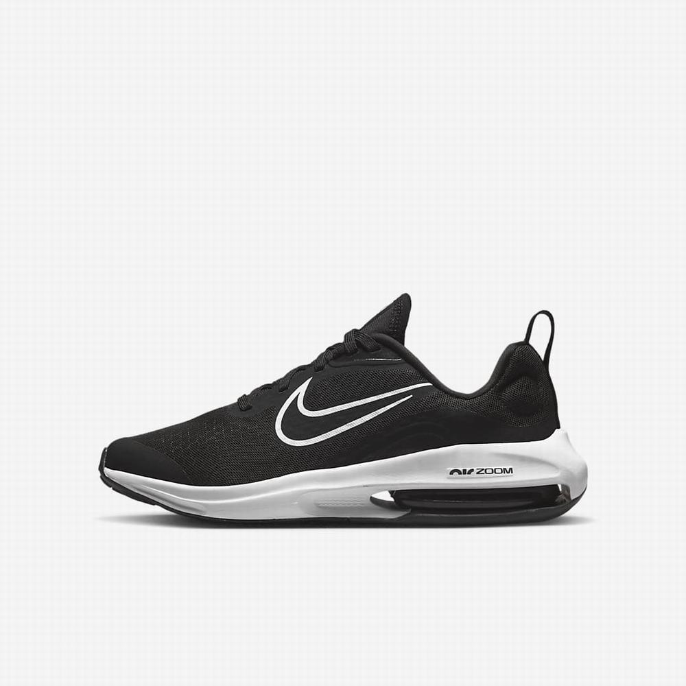 Nike Air Zoom Arcadia 2 Gyerek Futócipő Fekete Sötétszürke Fehér | NI9403-G45