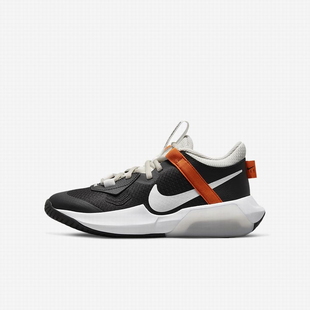 Nike Air Zoom Crossover Gyerek Kosárlabda Cipő Fekete Narancssárga Fehér | NI0269-S02