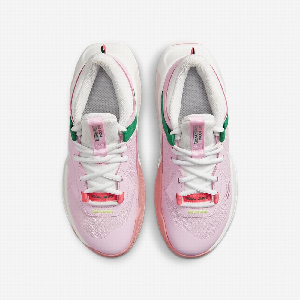 Nike Air Zoom Crossover Gyerek Kosárlabda Cipő Rózsaszín Fehér | NI5987-M36