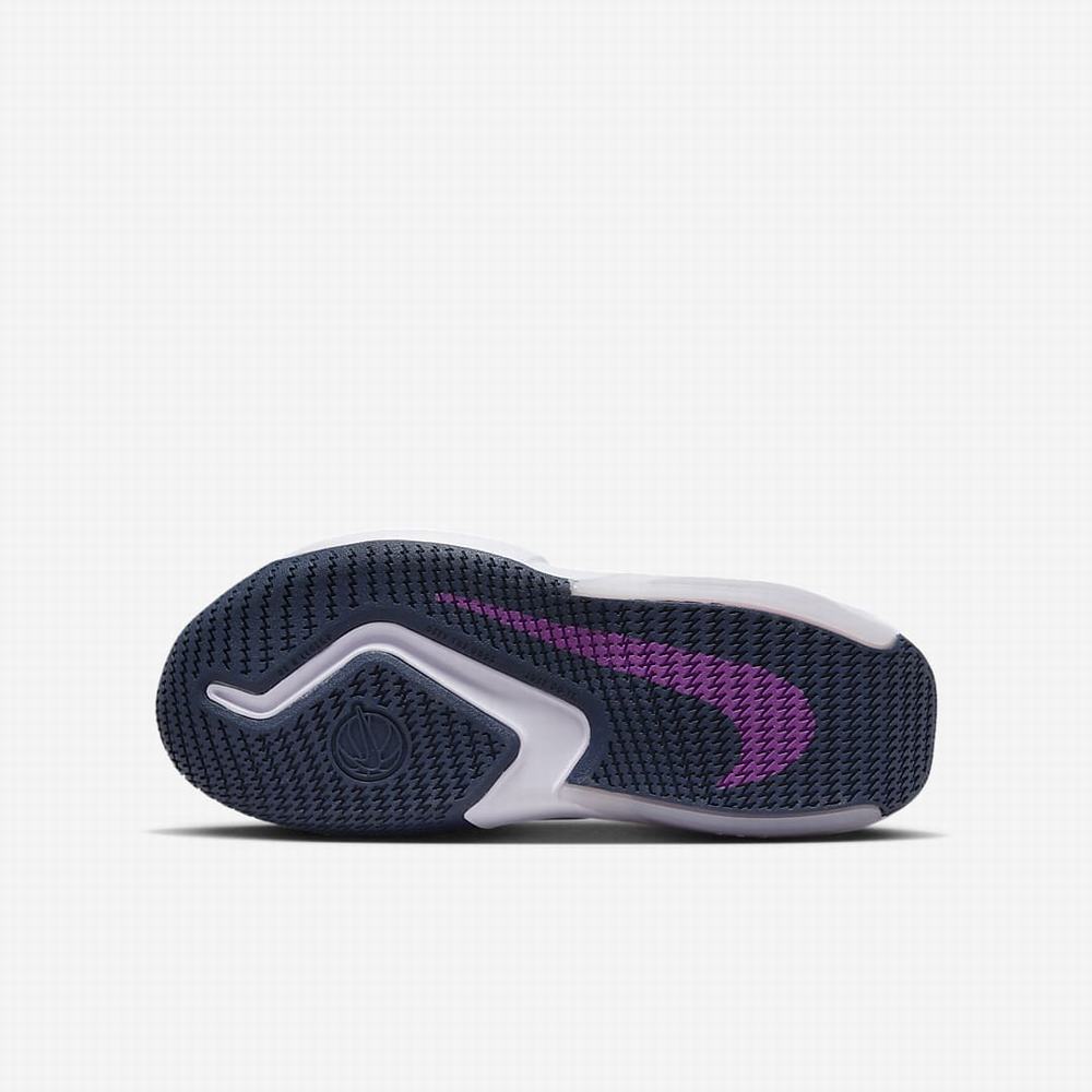 Nike Air Zoom Crossover Gyerek Kosárlabda Cipő Fehér Lila Metal Titán | NI9685-N62