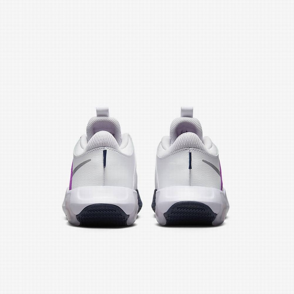Nike Air Zoom Crossover Gyerek Kosárlabda Cipő Fehér Lila Metal Titán | NI9685-N62