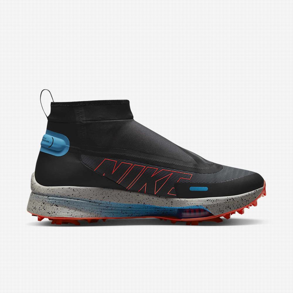 Nike Air Zoom Infinity Tour 2 Shield Férfi Golf Cipő Sötétszürke Fekete Szürke Világos Piros | NI7510-D54