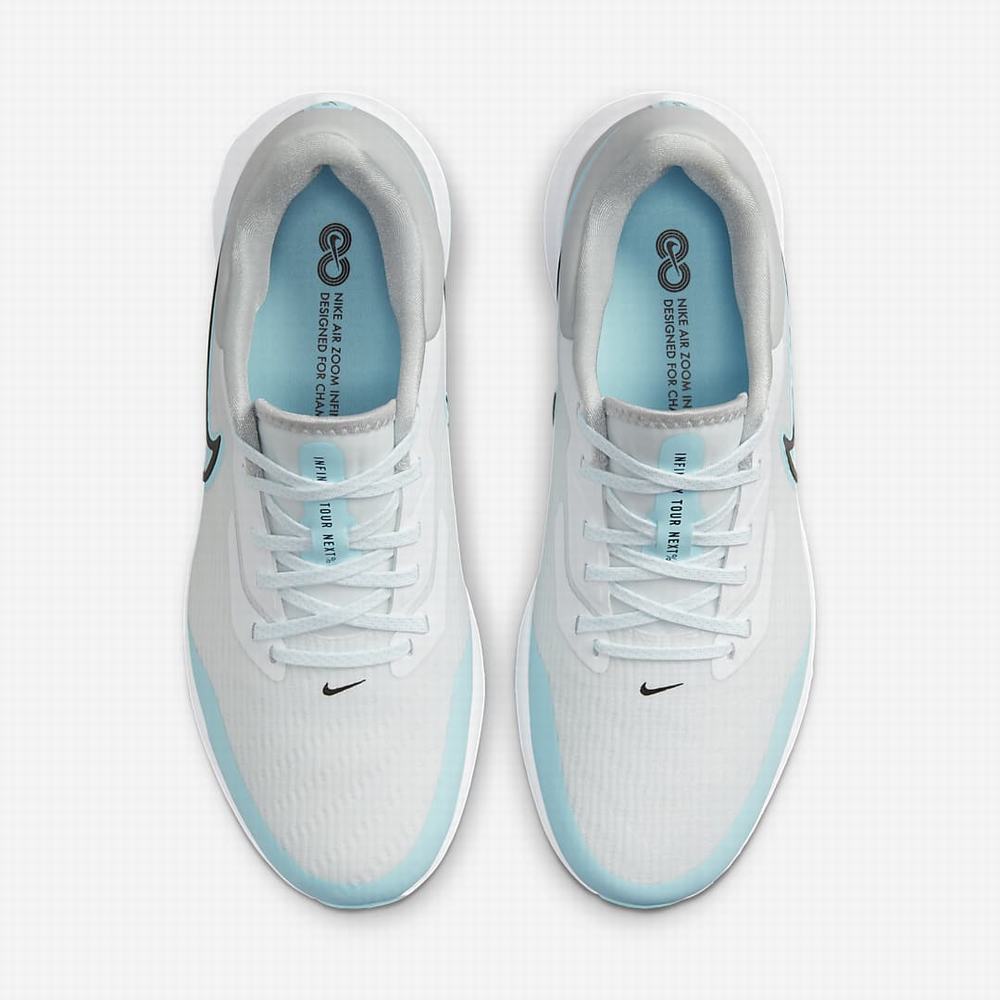 Nike Air Zoom Infinity Tour NEXT% Férfi Golf Cipő Fehér Világos Szürke Fekete | NI7953-G29