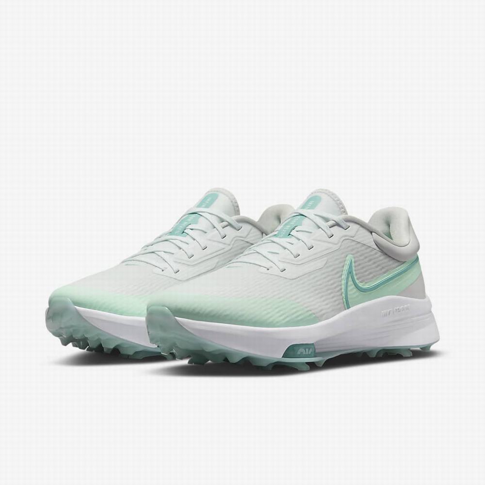 Nike Air Zoom Infinity Tour NEXT% Férfi Golf Cipő Fehér Menta Platina Világoskék Türkiz | NI9120-J40