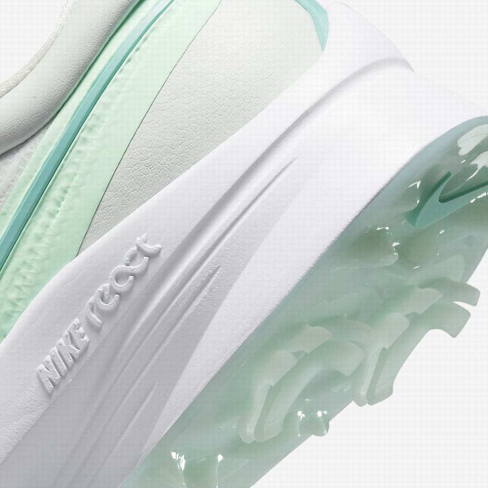 Nike Air Zoom Infinity Tour NEXT% Férfi Golf Cipő Fehér Menta Platina Világoskék Türkiz | NI9120-J40