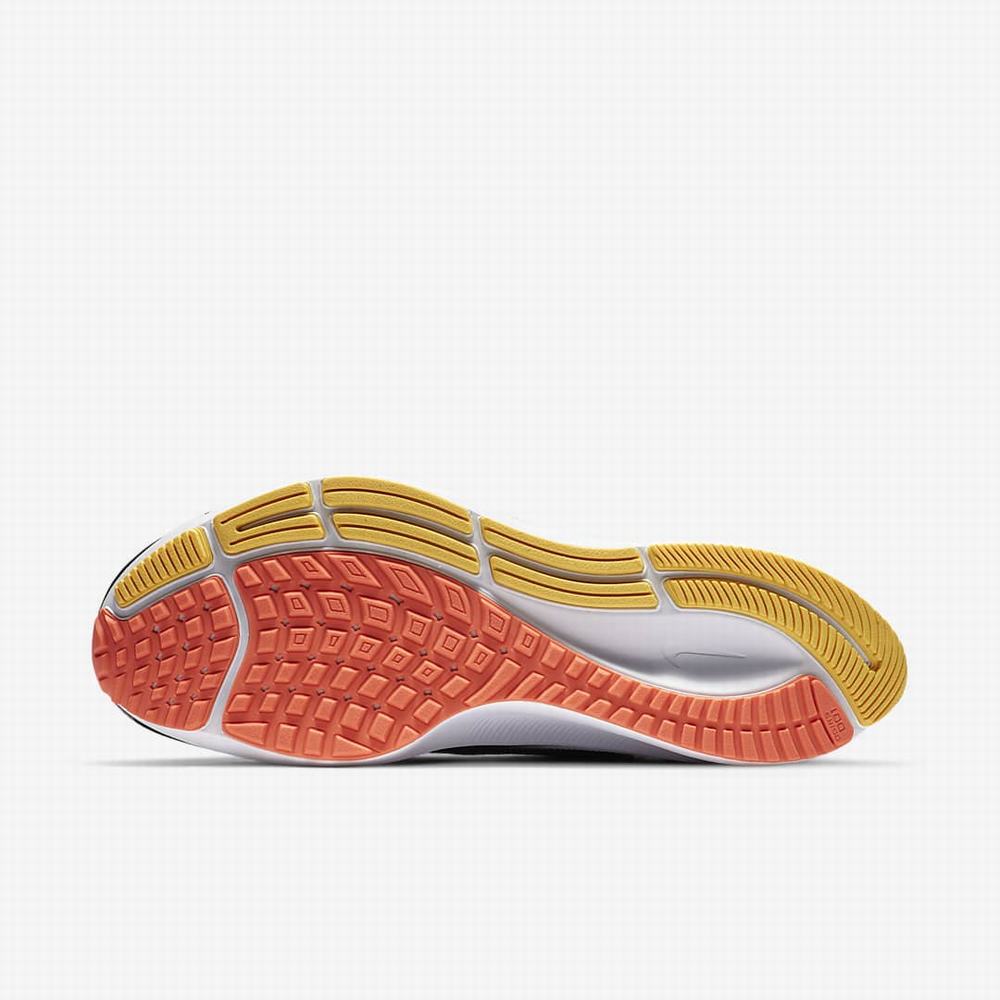 Nike Air Zoom Pegasus 37 Férfi Futócipő Fekete Sötétszürke Fehér Világos Mangó | NI2869-N96