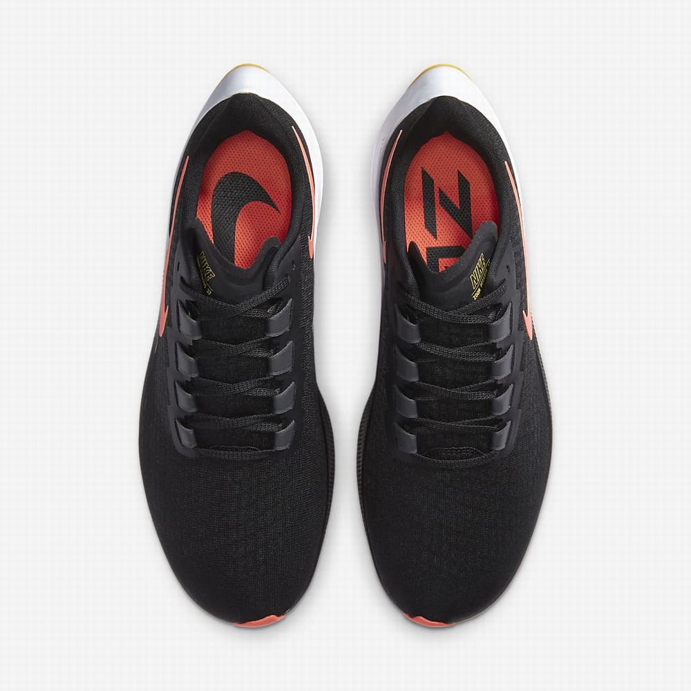 Nike Air Zoom Pegasus 37 Férfi Futócipő Fekete Sötétszürke Fehér Világos Mangó | NI2869-N96