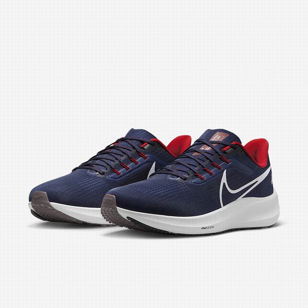 Nike Air Zoom Pegasus 39 (Arizona) Férfi Futócipő Sötétkék Piros Fehér | NI7526-V47