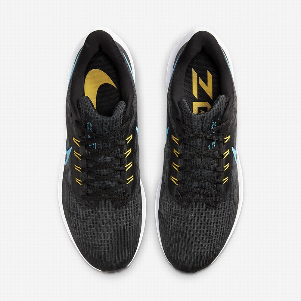 Nike Air Zoom Pegasus 39 Férfi Futócipő Fekete Sötétszürke Kék | NI0324-E08