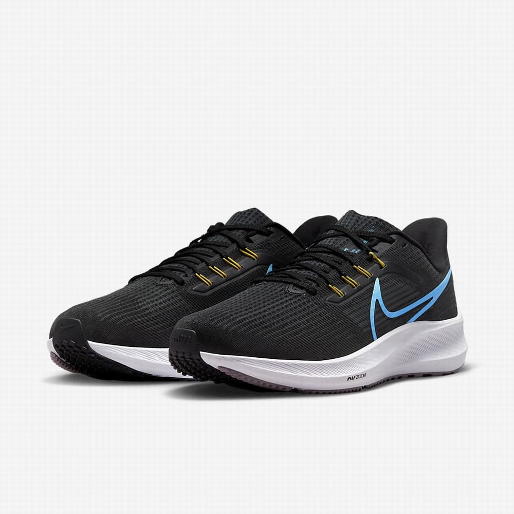 Nike Air Zoom Pegasus 39 Férfi Futócipő Fekete Sötétszürke Kék | NI0324-E08