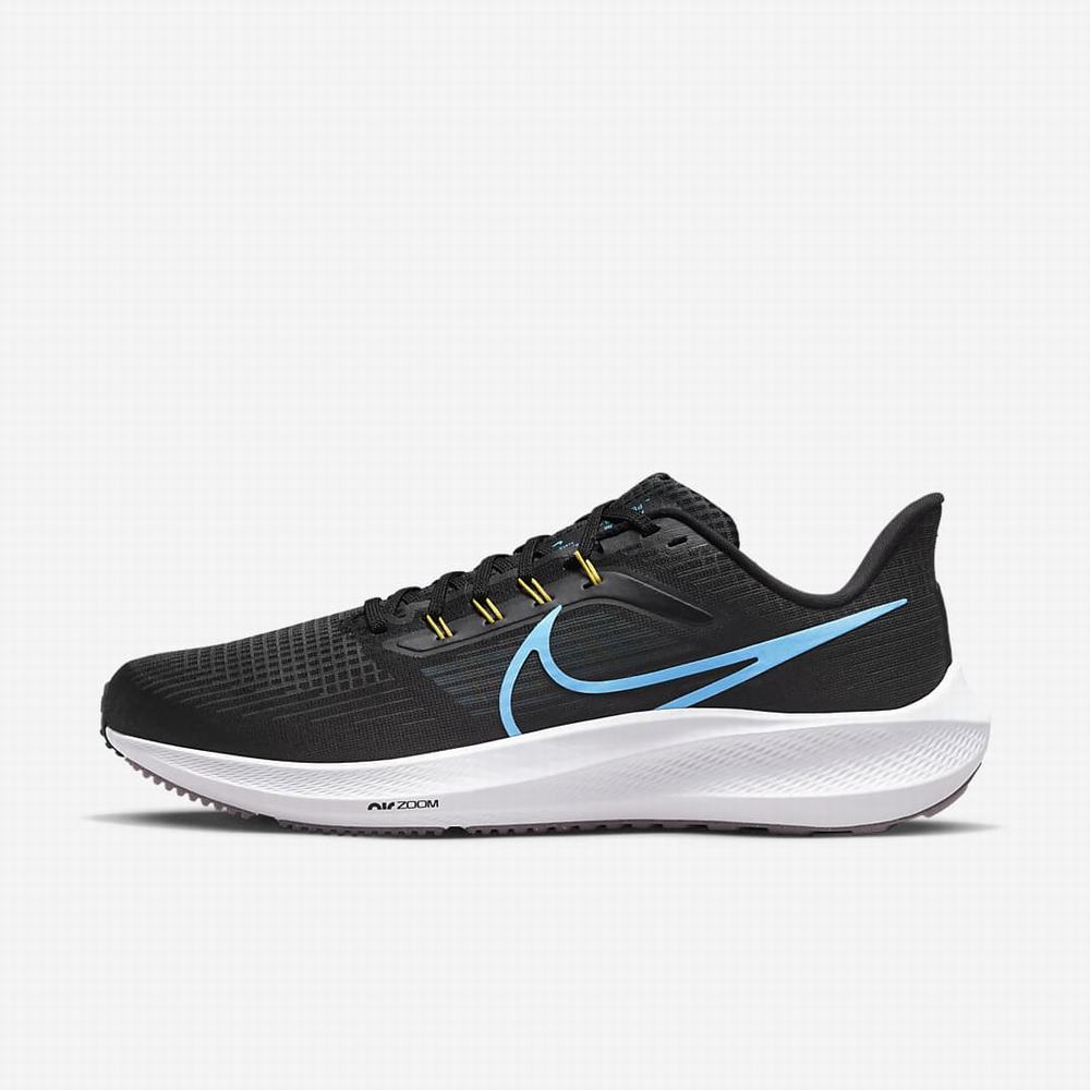 Nike Air Zoom Pegasus 39 Férfi Futócipő Fekete Sötétszürke Kék | NI0324-E08