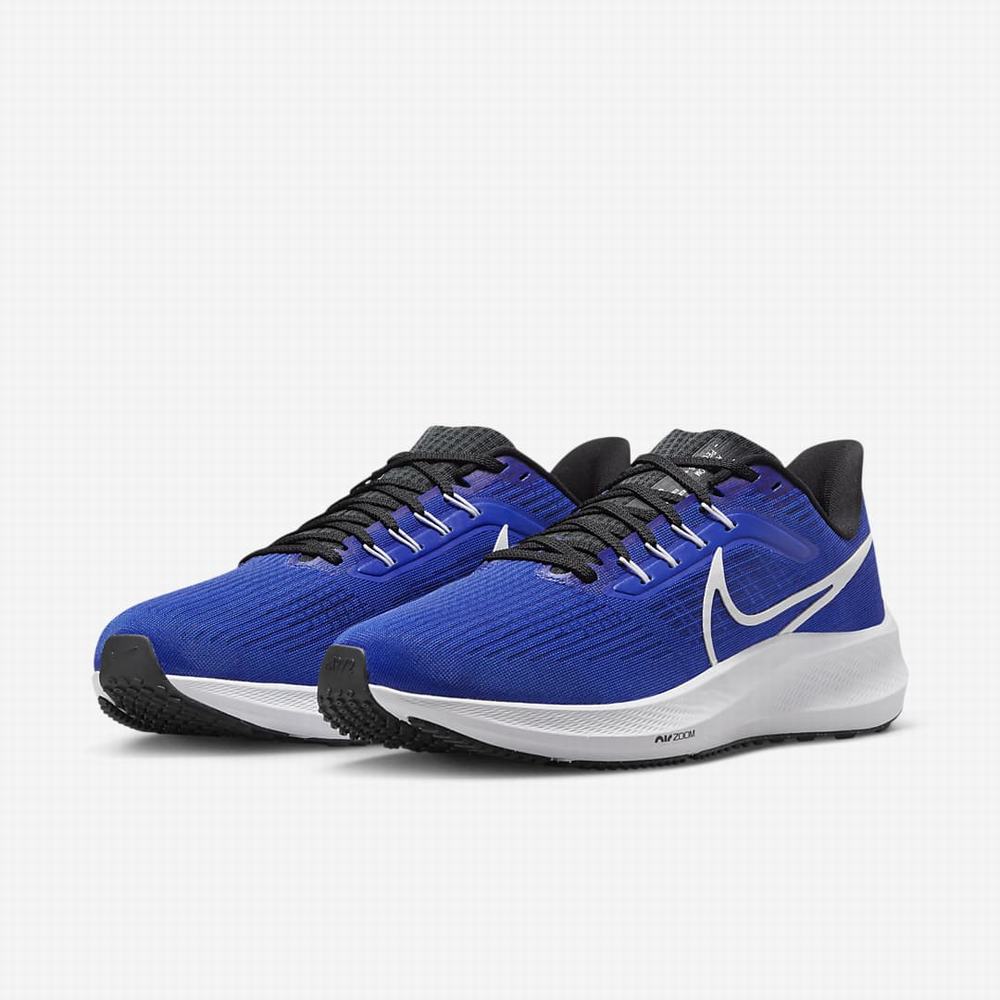 Nike Air Zoom Pegasus 39 Férfi Futócipő Kék Fekete Sötétszürke Fehér | NI1379-G83