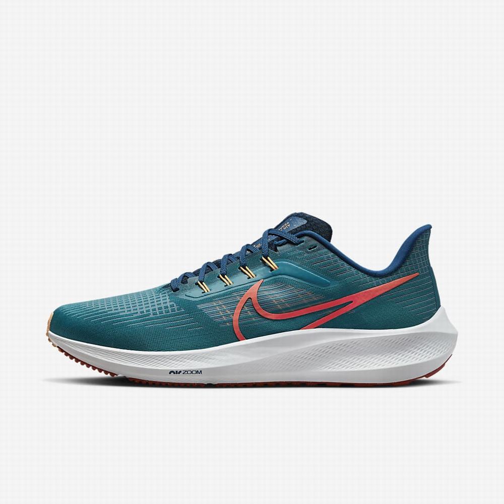 Nike Air Zoom Pegasus 39 Férfi Futócipő Zöld Kék Világos Piros | NI5790-P86
