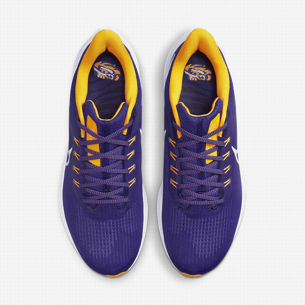 Nike Air Zoom Pegasus 39 (LSU) Férfi Utcai Cipő Lila Arany Fehér | NI3026-L36