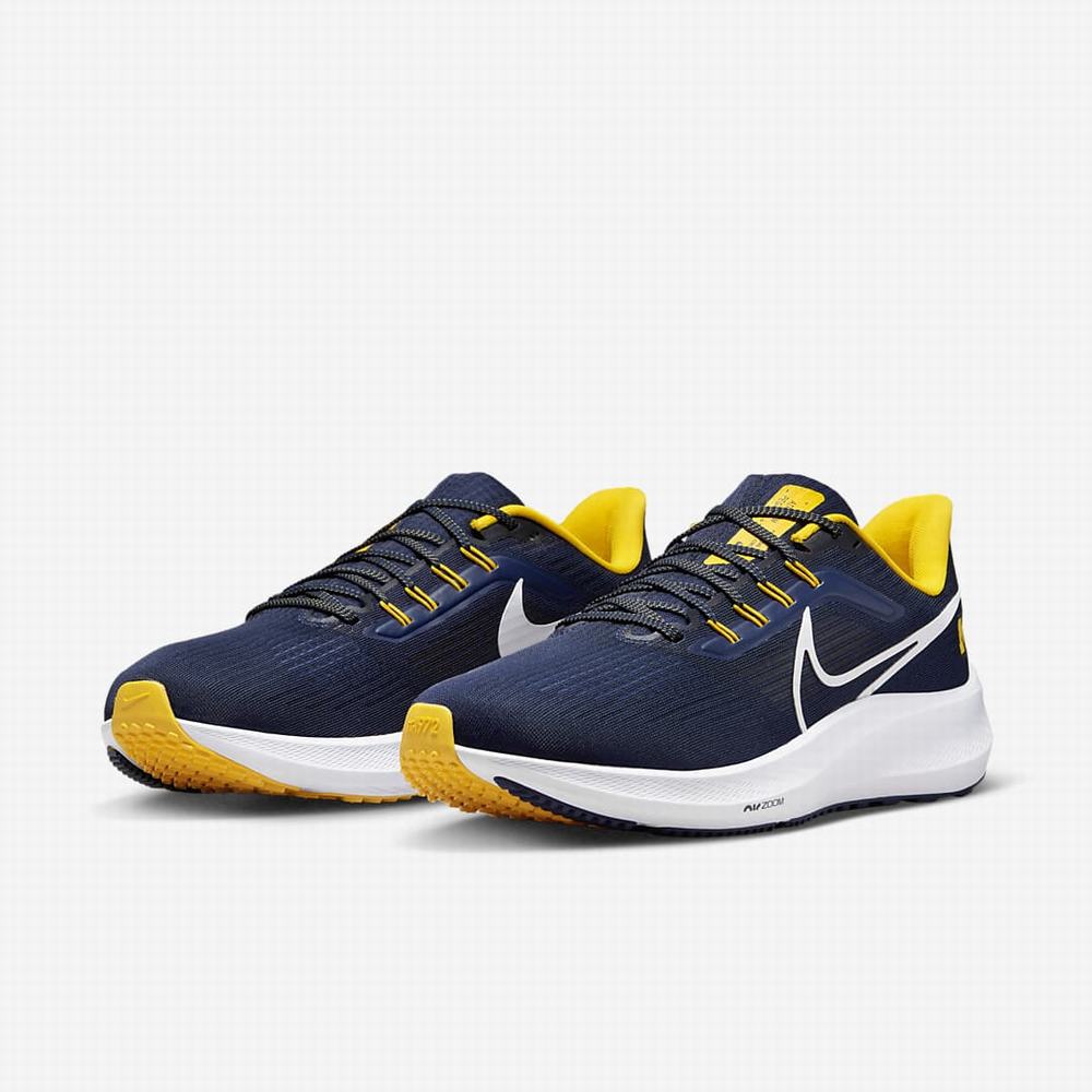 Nike Air Zoom Pegasus 39 (Michigan) Férfi Utcai Cipő Sötétkék Fehér | NI2956-D09