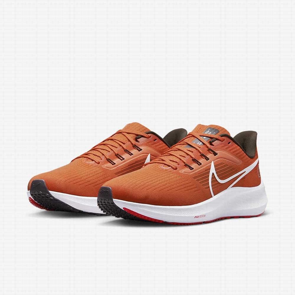 Nike Air Zoom Pegasus 39 (NFL Cleveland Browns) Férfi Futócipő Narancssárga Barna Fehér | NI7253-E35