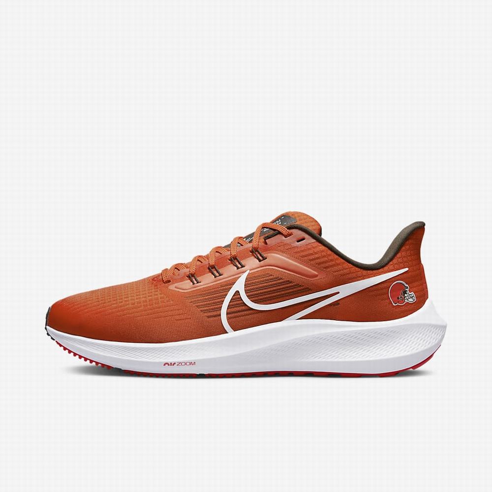 Nike Air Zoom Pegasus 39 (NFL Cleveland Browns) Férfi Futócipő Narancssárga Barna Fehér | NI7253-E35
