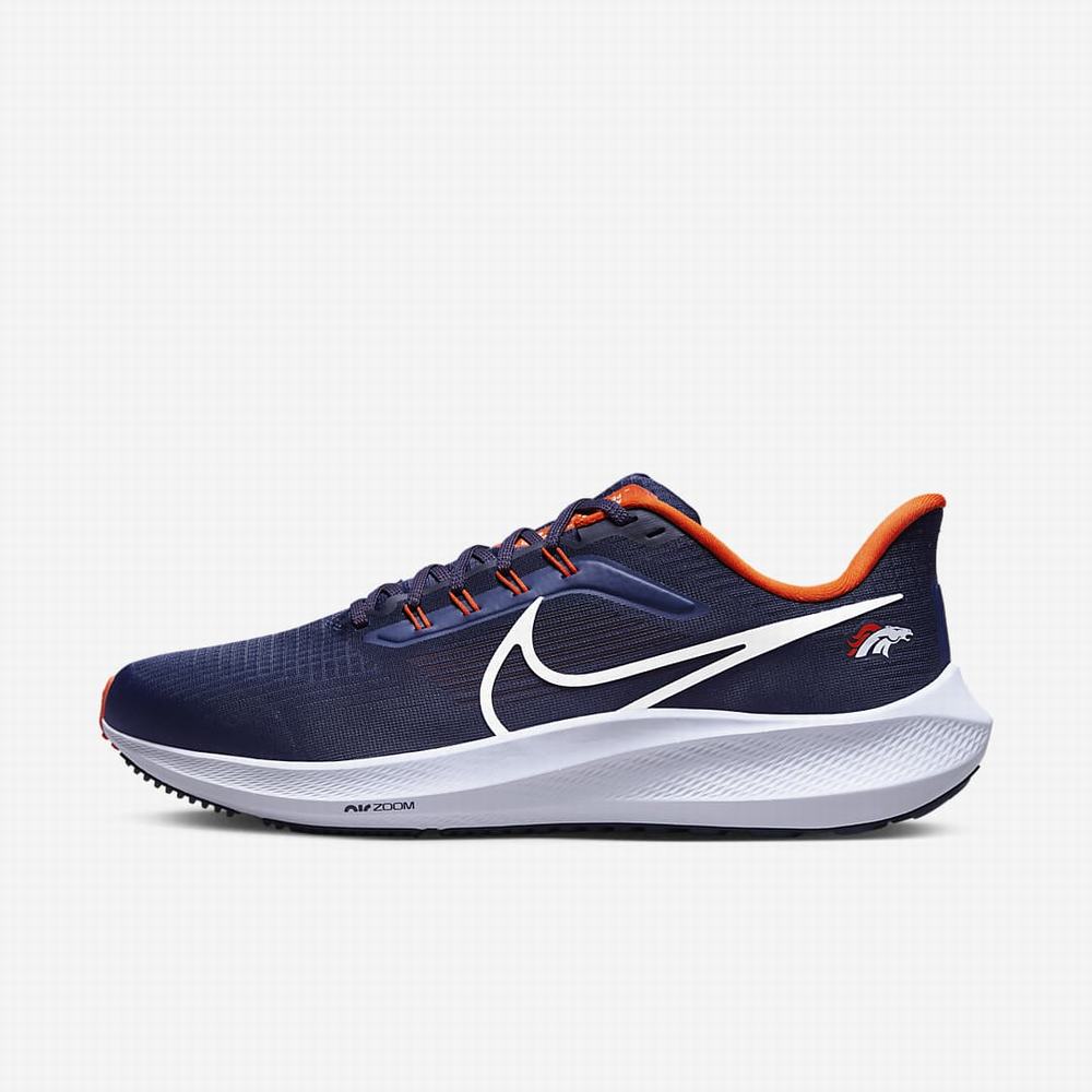 Nike Air Zoom Pegasus 39 (NFL Denver Broncos) Férfi Futócipő Sötétkék Narancssárga Fehér | NI8145-A73