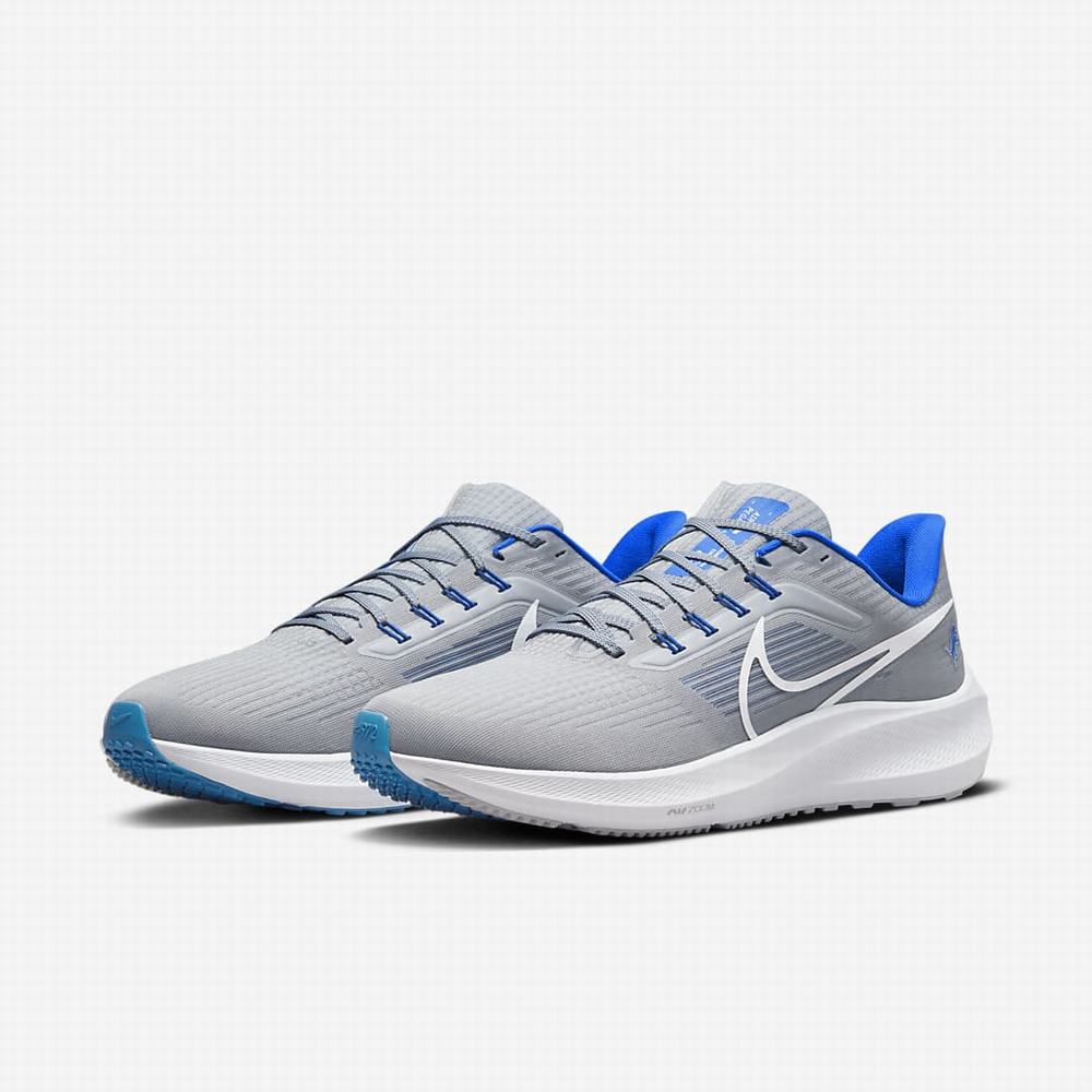 Nike Air Zoom Pegasus 39 (NFL Detroit Lions) Férfi Futócipő Titán Titán Kék Fehér | NI6107-P47