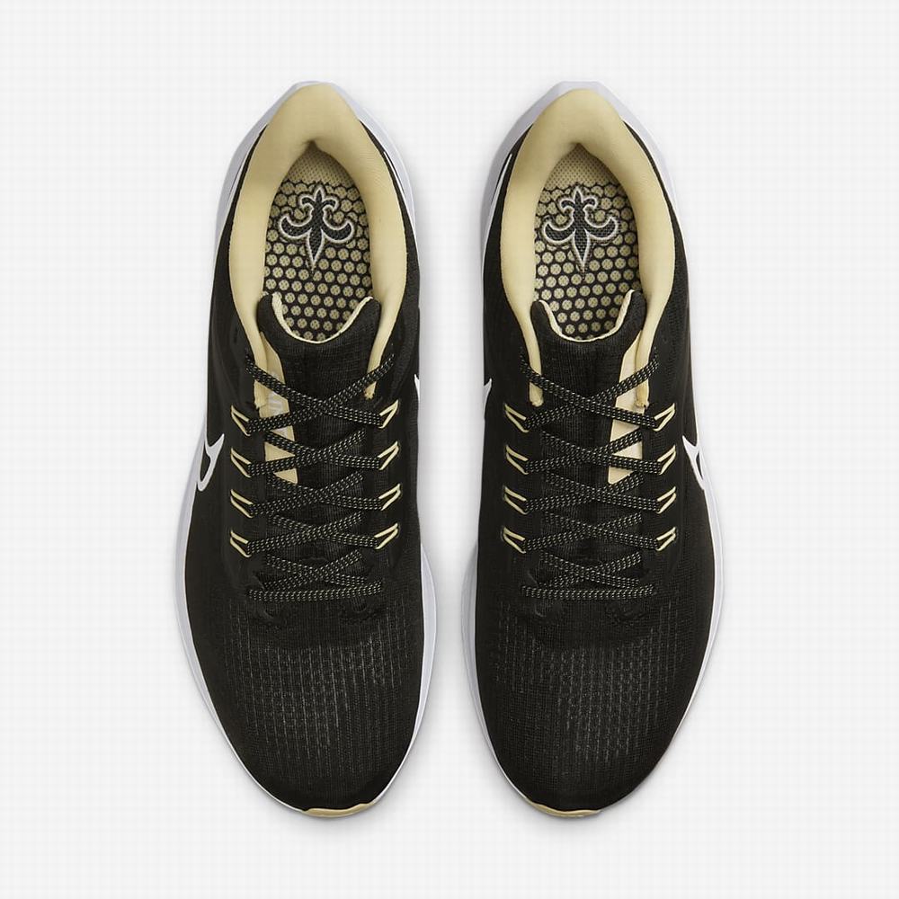 Nike Air Zoom Pegasus 39 (NFL New Orleans Saints) Férfi Futócipő Fekete Arany Fehér | NI5980-E59