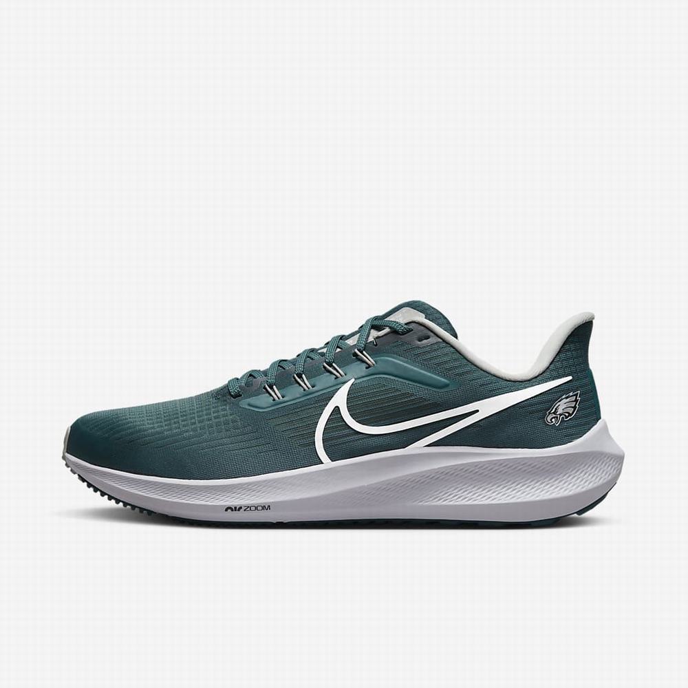 Nike Air Zoom Pegasus 39 (NFL Philadelphia Eagles) Férfi Futócipő Türkiz Titán Fehér | NI0342-T98
