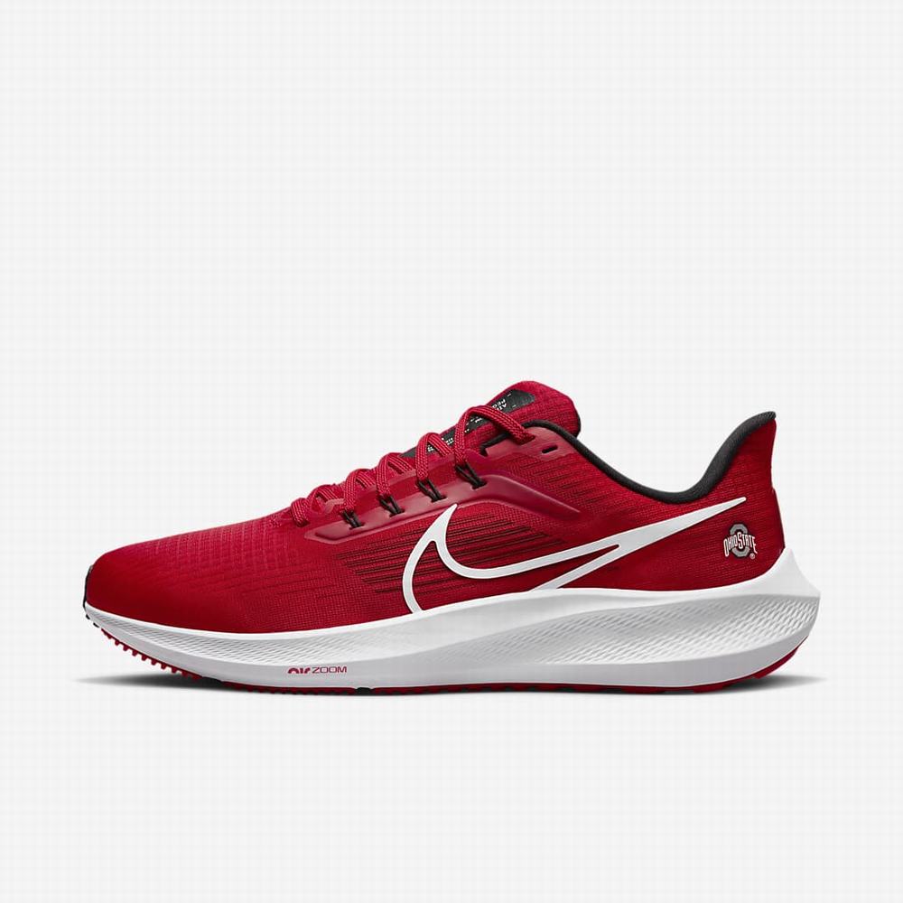 Nike Air Zoom Pegasus 39 (Ohio State) Férfi Utcai Cipő Piros Fekete Fehér | NI2467-V72