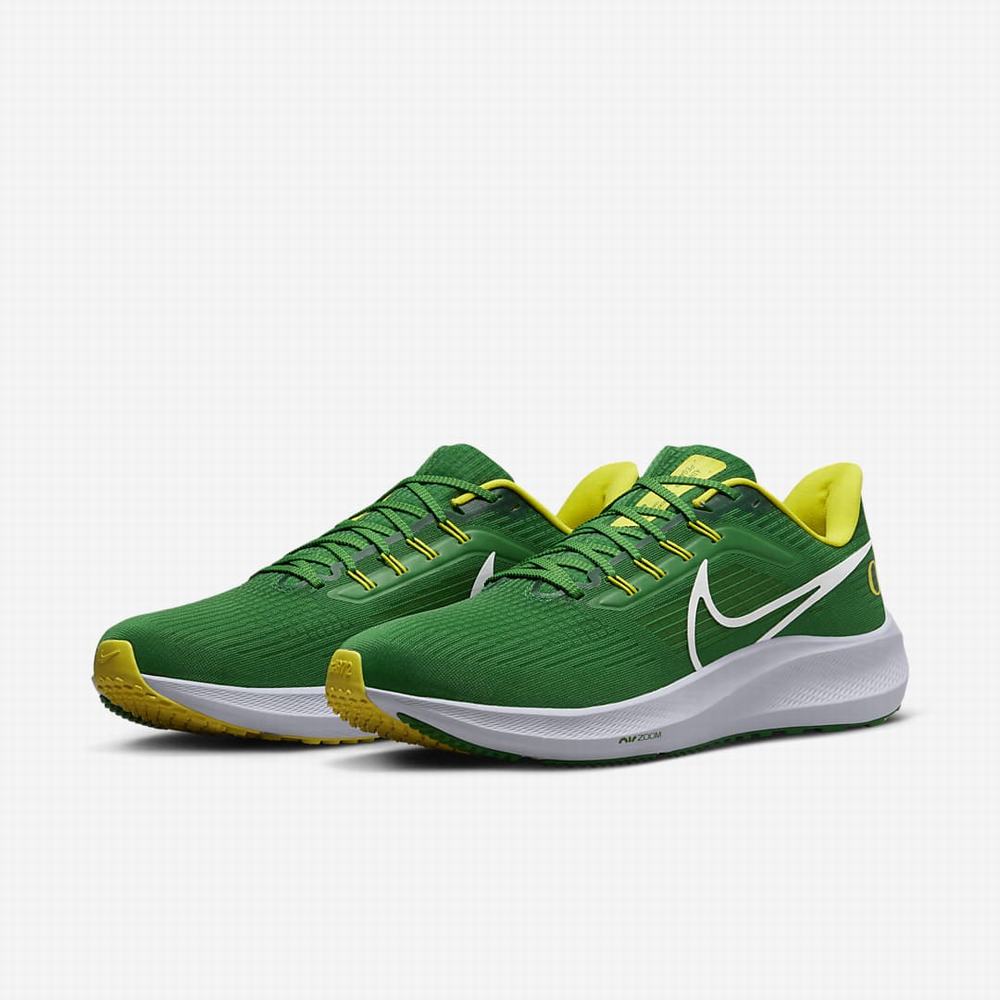 Nike Air Zoom Pegasus 39 (Oregon) Férfi Utcai Cipő Zöld Sárga Fehér | NI9072-J05