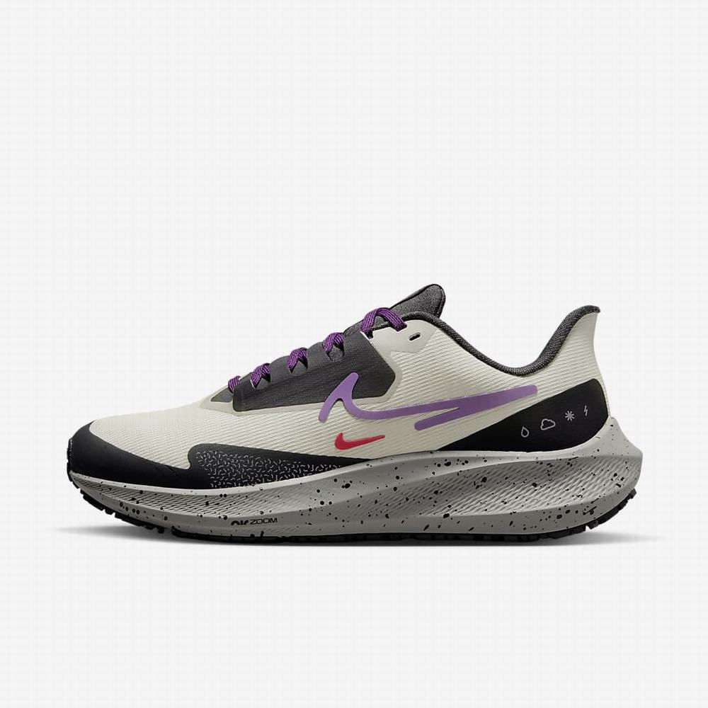 Nike Air Zoom Pegasus 39 Shield Női Futócipő Világos Szürke Szürke Sötétszürke Lila | NI2875-B41
