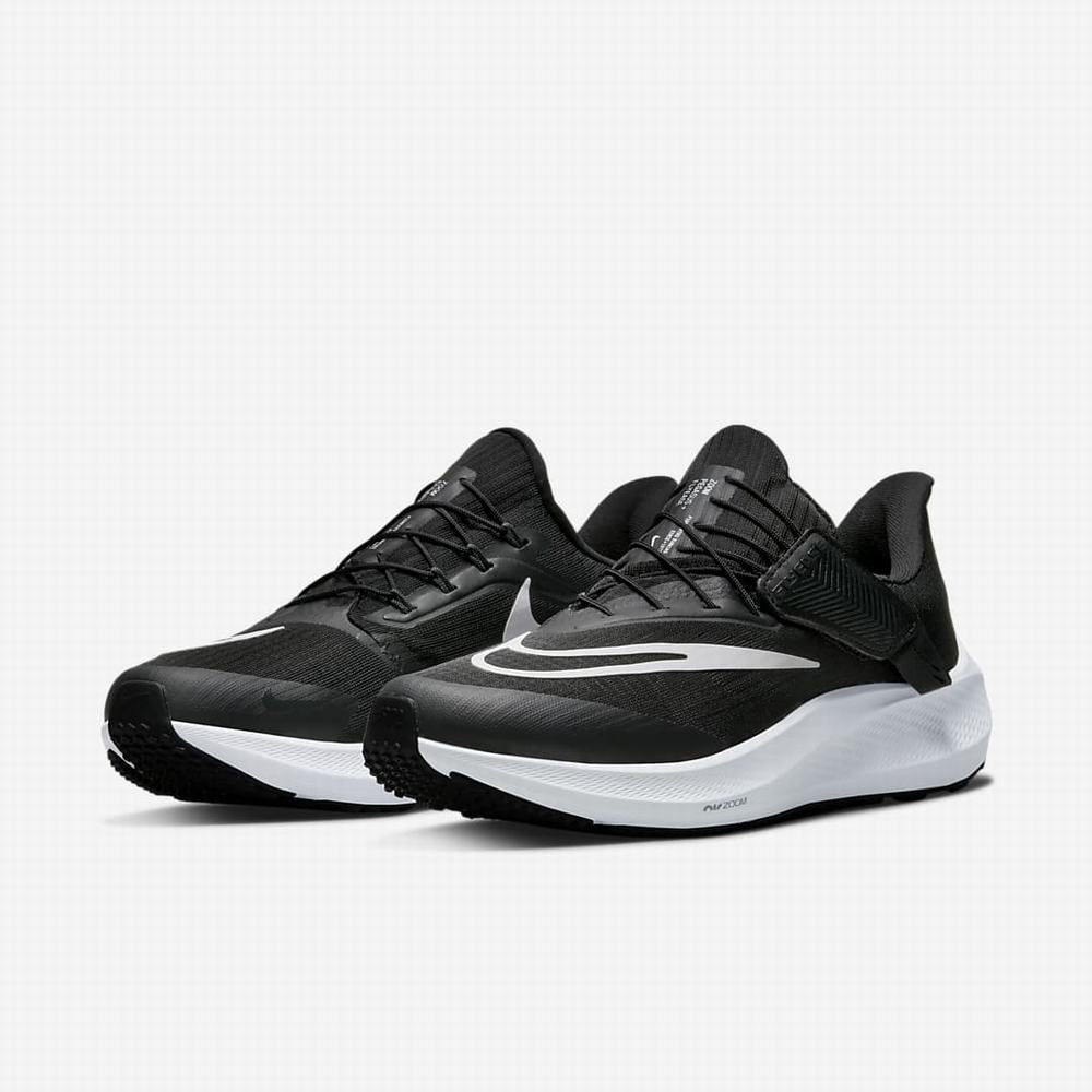 Nike Air Zoom Pegasus FlyEase Női Futócipő Fekete Sötétszürke Fehér | NI6297-P53