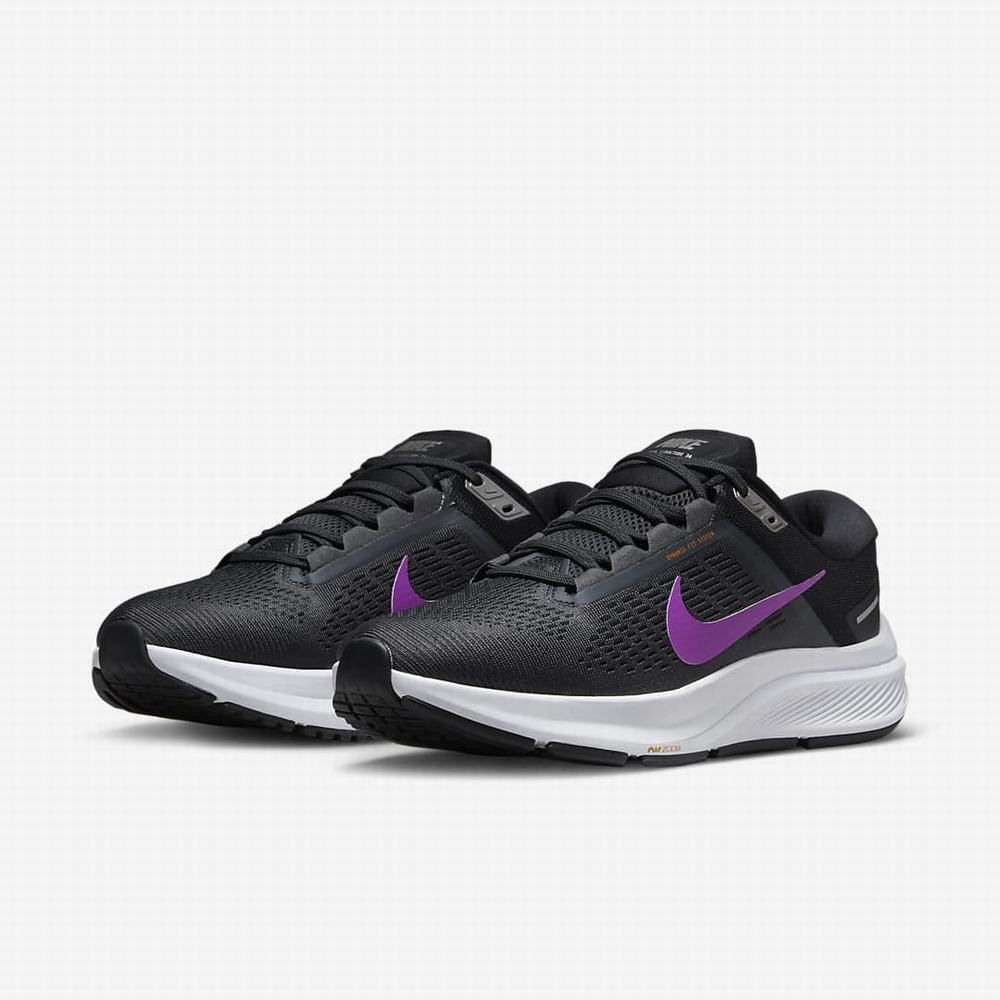 Nike Air Zoom Structure 24 Férfi Futócipő Sötétszürke Fekete Metal Lila | NI3721-K93