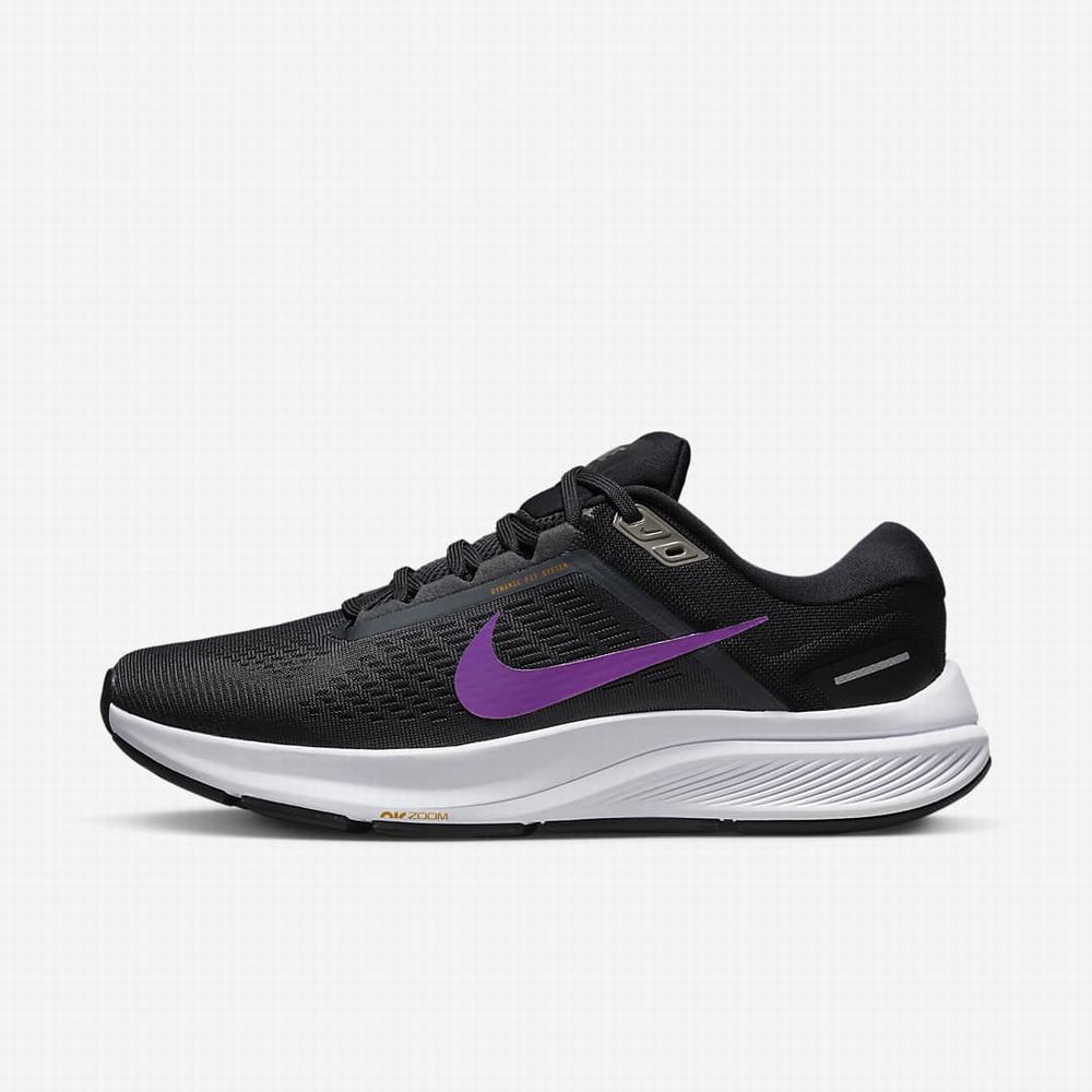 Nike Air Zoom Structure 24 Férfi Futócipő Sötétszürke Fekete Metal Lila | NI3721-K93