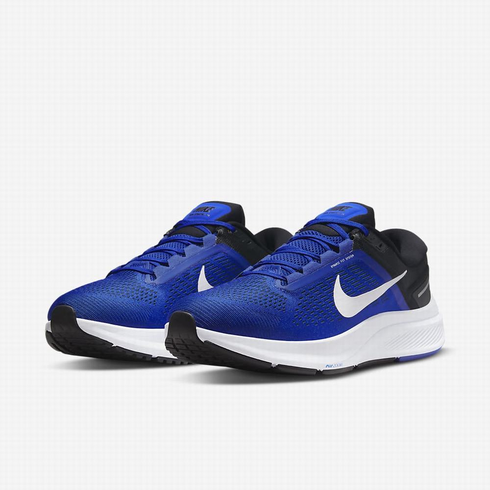 Nike Air Zoom Structure 24 Férfi Futócipő Királykék Fekete Kék Fehér | NI9102-J21