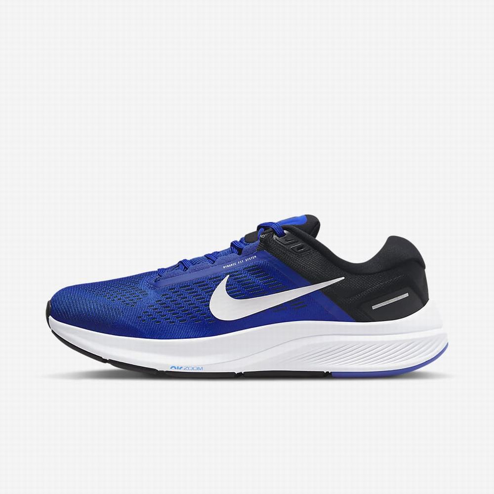Nike Air Zoom Structure 24 Férfi Futócipő Királykék Fekete Kék Fehér | NI9102-J21