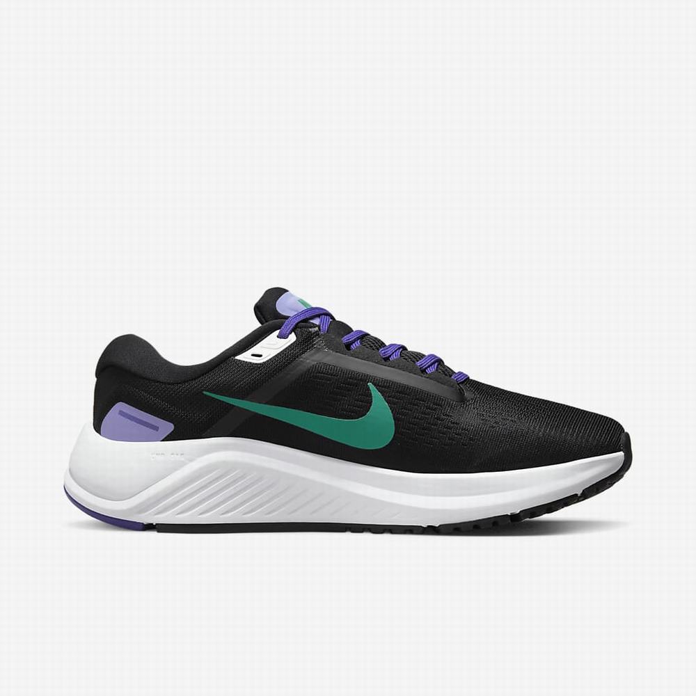 Nike Air Zoom Structure 24 Női Futócipő Fekete Zöld | NI4673-N59