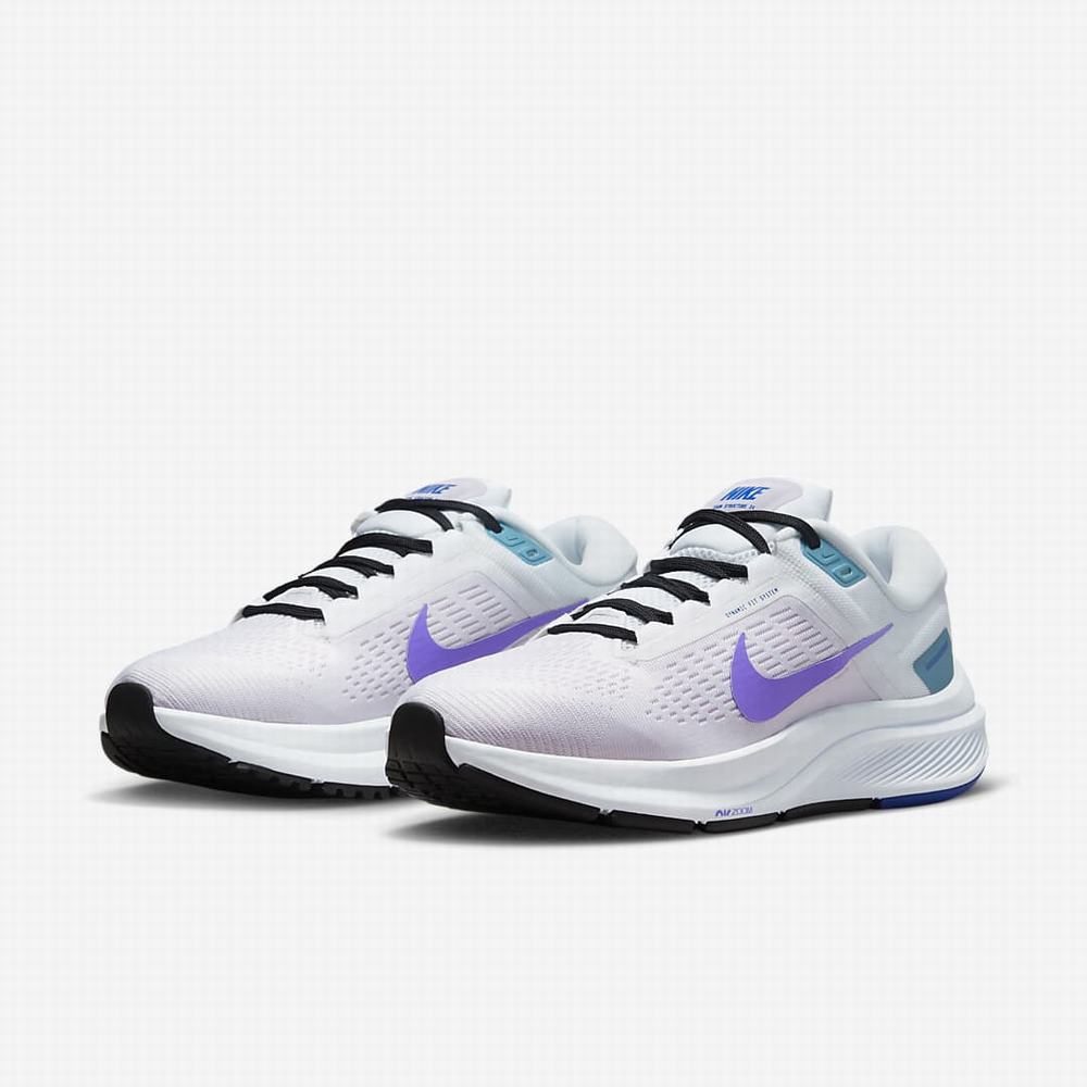 Nike Air Zoom Structure 24 Női Futócipő Fehér Lila | NI5107-M16