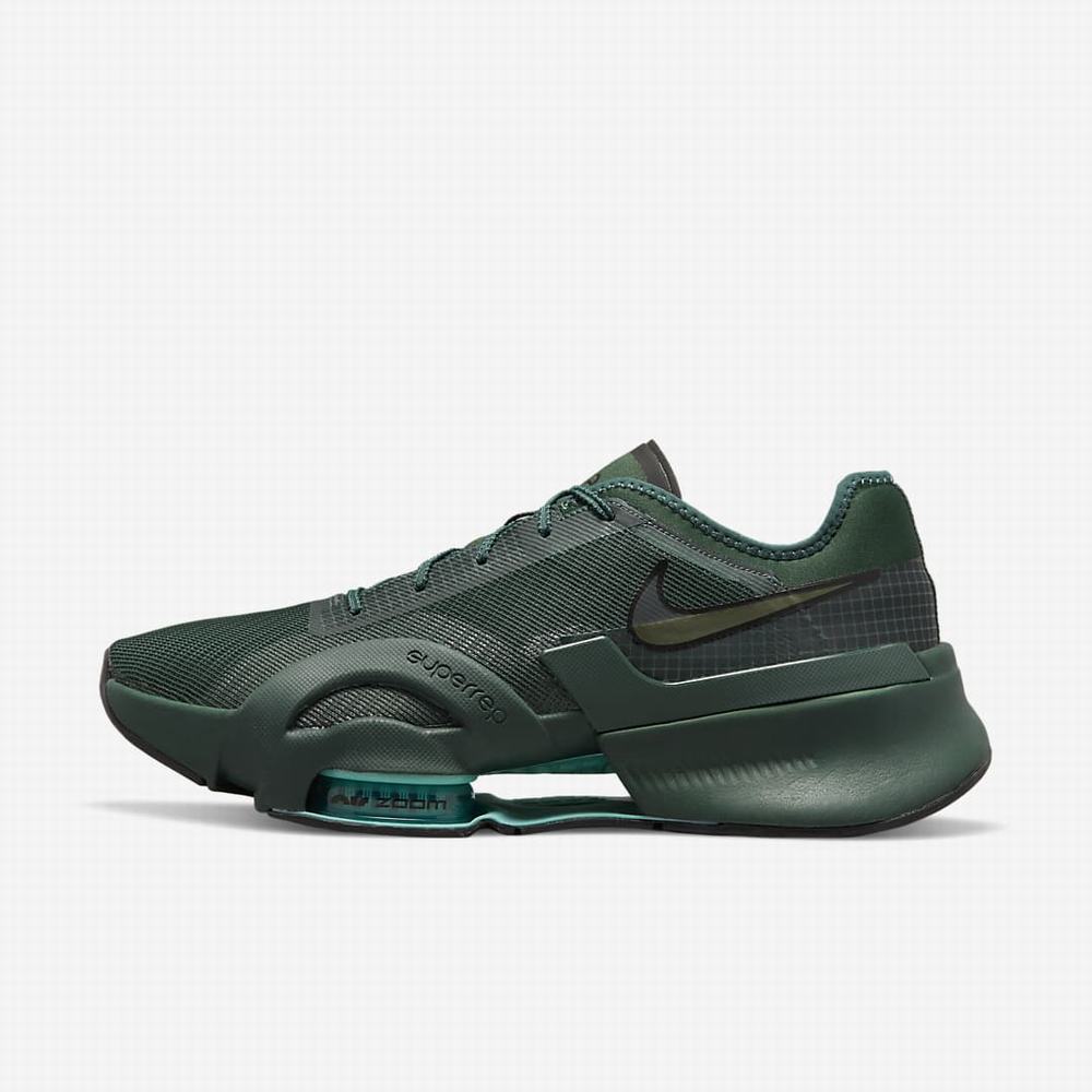 Nike Air Zoom SuperRep 3 Férfi Edzőcipő Zöld Világoskék Türkiz Fekete Színes | NI8709-J20