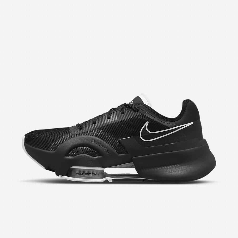 Nike Air Zoom SuperRep 3 Női Edzőcipő Fekete Sötétszürke Fehér | NI9365-R15