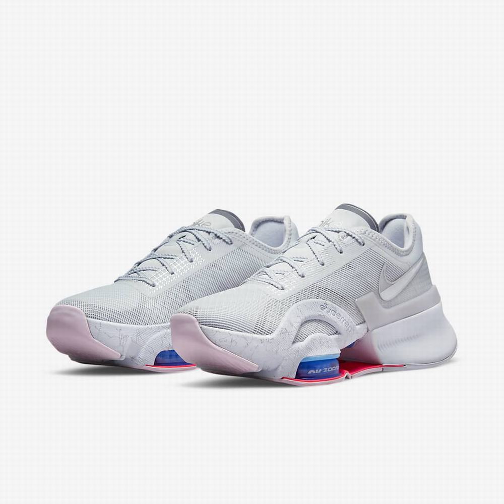 Nike Air Zoom SuperRep 3 Női Edzőcipő Platina Szürke Kék Metal Titán | NI0134-U75