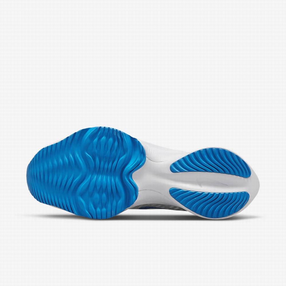 Nike Air Zoom Tempo NEXT% Férfi Futócipő Fehér Platina Fekete Kék | NI9730-S18