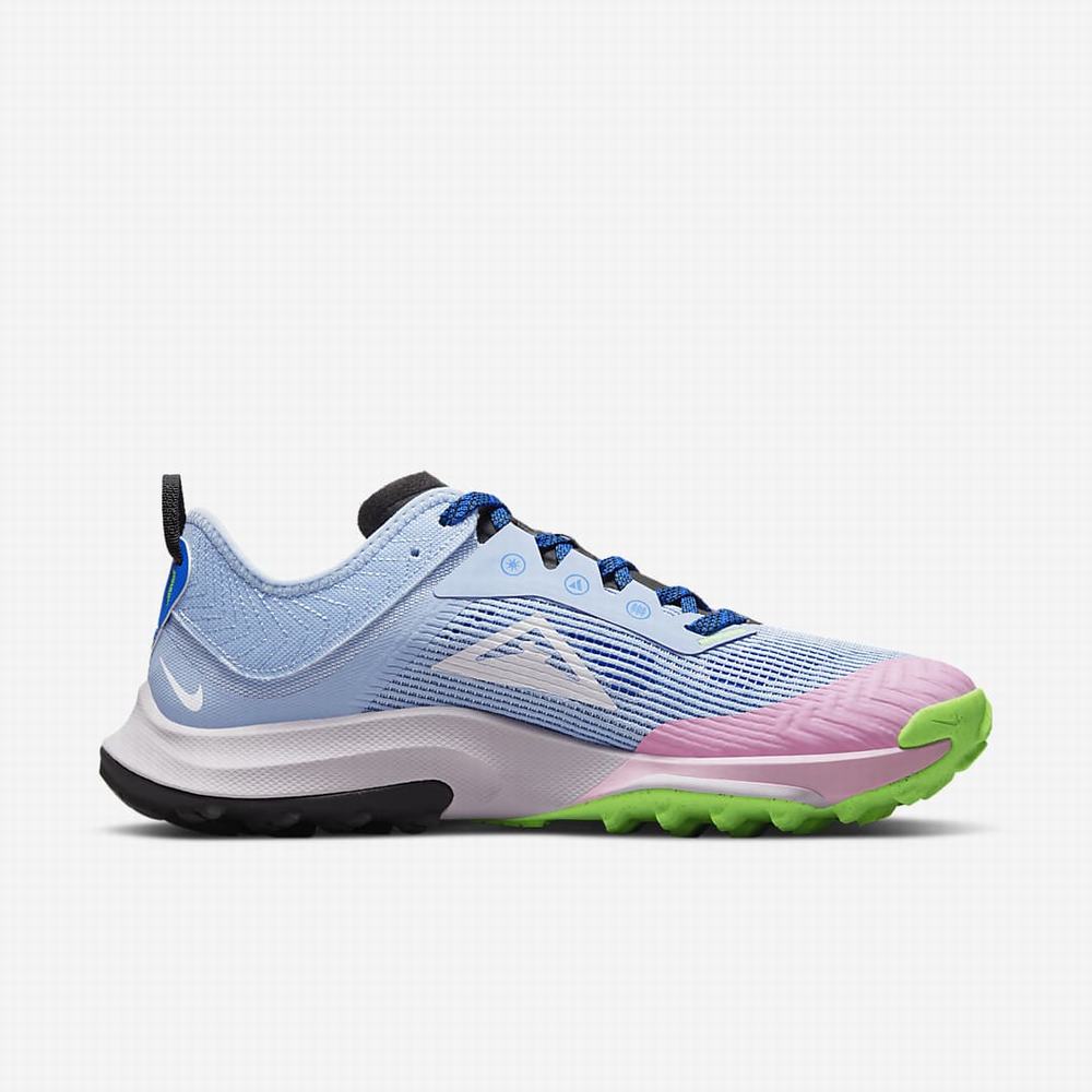 Nike Air Zoom Terra Kiger 8 Női Futócipő Világos Kék Királykék Fekete Fehér | NI6901-Z91