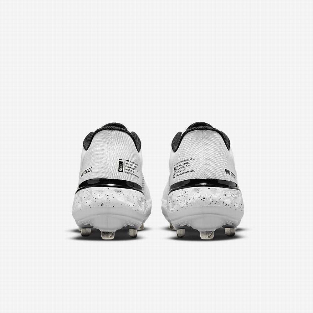 Nike Alpha Huarache Elite 3 Low Férfi Baseball Cipő Fehér Szürke Világos Piros Fekete | NI5637-D34