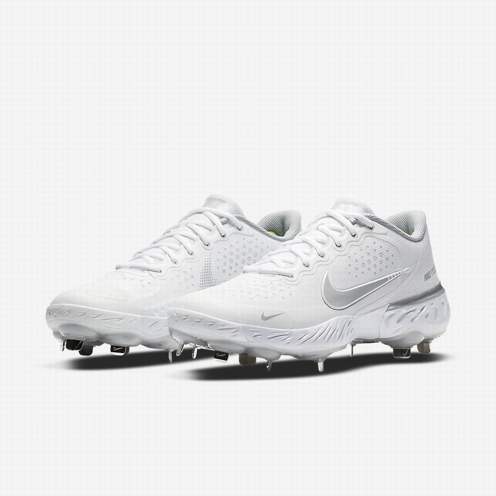 Nike Alpha Huarache Elite 3 Low Férfi Baseball Cipő Fehér Zöld Világos Szürke | NI9142-N96