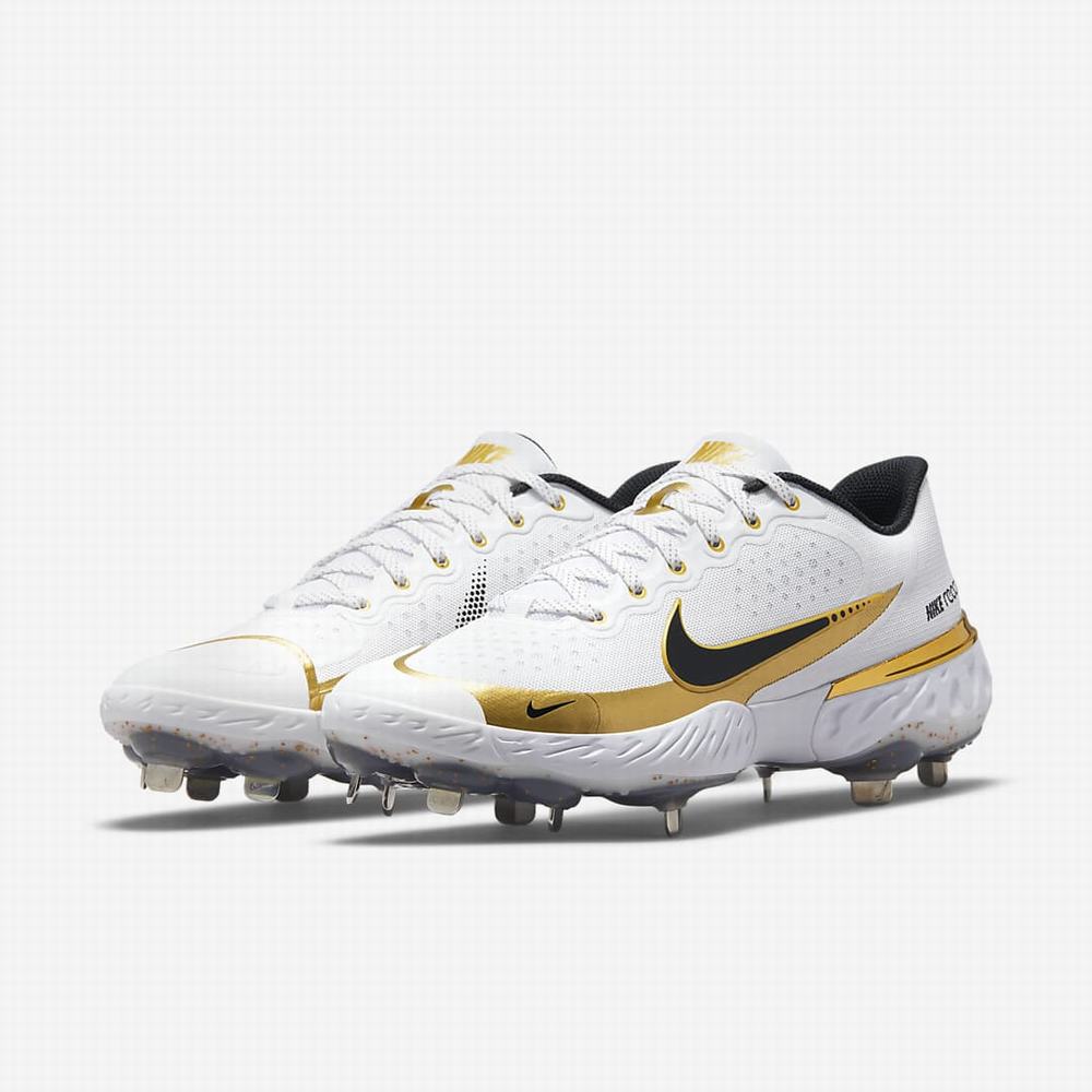 Nike Alpha Huarache Elite 3 Low Női Softball Cipő Fehér Fekete Metal Arany | NI0127-W26