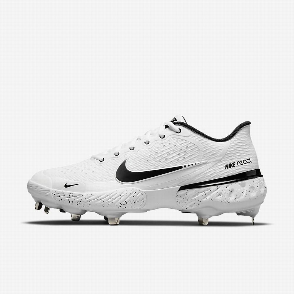 Nike Alpha Huarache Elite 3 Low Női Softball Cipő Fehér Szürke Világos Piros Fekete | NI4219-R70