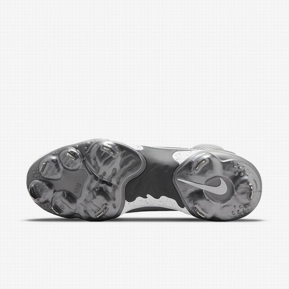 Nike Alpha Huarache Elite 3 Mid Férfi Baseball Cipő Világos Szürke Szürke Fehér Fekete | NI7265-L14