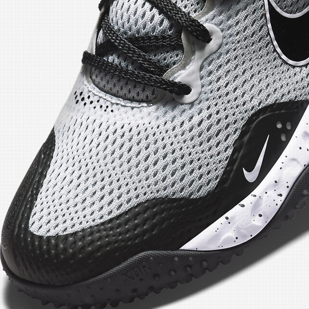Nike Alpha Huarache Elite 3 Turf Női Softball Cipő Világos Szürke Fehér Világos Piros Fekete | NI5137-G48